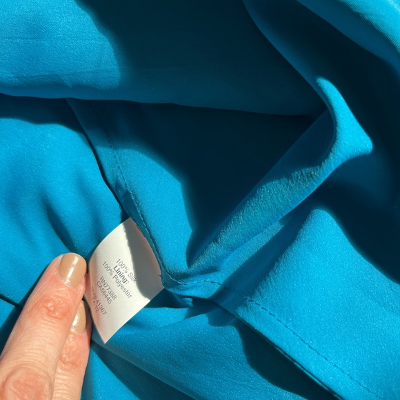 STUNNING NWT J Crew Matisse Blue silk chiffon strapless gown size 0 - Picture 4 of 15